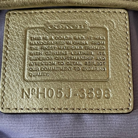 Coach Gold Metallic Madison Evening Bag - Picture 15 of 15